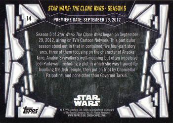 2017 Topps Star Wars 40th Anniversary #14 Star Wars: The Clone Wars - Season 5 Back