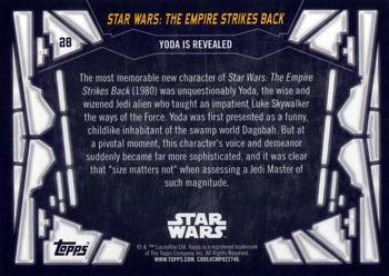 2017 Topps Star Wars 40th Anniversary #28 Yoda is Revealed Back