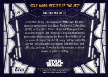 2017 Topps Star Wars 40th Anniversary #38 Brother and Sister Back