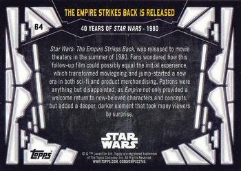 2017 Topps Star Wars 40th Anniversary #64 The Empire Strikes Back is Released Back