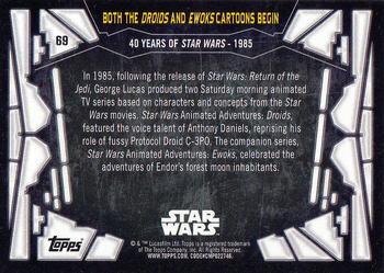 2017 Topps Star Wars 40th Anniversary #69 Both the Droids and Ewoks Cartoons Begin Back