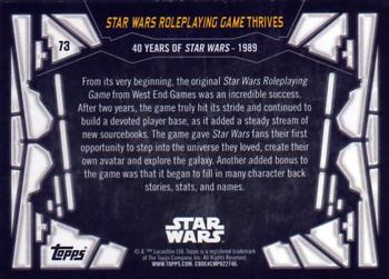 2017 Topps Star Wars 40th Anniversary #73 Star Wars Roleplaying Game Thrives Back