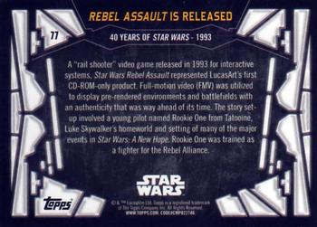 2017 Topps Star Wars 40th Anniversary #77 Rebel Assault is Released Back