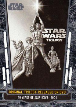 2017 Topps Star Wars 40th Anniversary #88 Original Trilogy Released on DVD Front