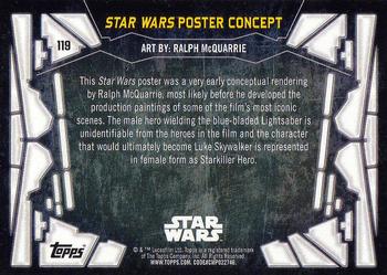2017 Topps Star Wars 40th Anniversary #119 Star Wars Poster Concept Back