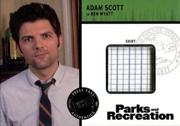 2013 Press Pass Parks and Recreation - Relics #R-AS Adam Scott Front