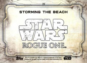 2016 Topps Star Wars Rogue One Series 1 - Death Star Black #29 Storming the Beach Back