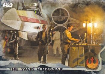 2016 Topps Star Wars Rogue One Series 1 - Death Star Black #36 The Yavin 4 Hangar Front