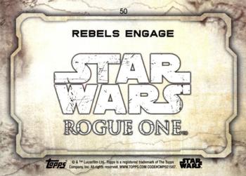 2016 Topps Star Wars Rogue One Series 1 - Death Star Black #50 Rebels Engage Back