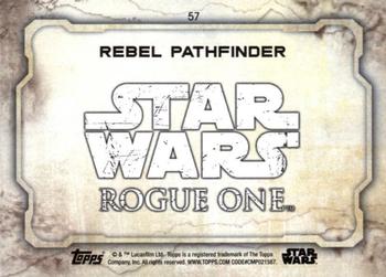 2016 Topps Star Wars Rogue One Series 1 - Death Star Black #57 Rebel Pathfinder Back