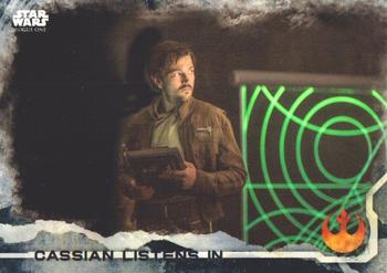 2016 Topps Star Wars Rogue One Series 1 - Death Star Black #77 Cassian Listens In Front