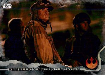 2016 Topps Star Wars Rogue One Series 1 - Death Star Black #85 Rebellion Ground Forces Front