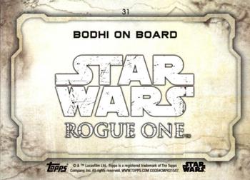 2016 Topps Star Wars Rogue One Series 1 - Blue Squad #31 Bodhi on Board Back