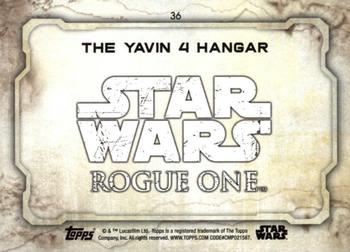 2016 Topps Star Wars Rogue One Series 1 - Blue Squad #36 The Yavin 4 Hangar Back