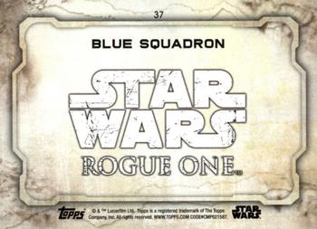 2016 Topps Star Wars Rogue One Series 1 - Blue Squad #37 Blue Squadron Back