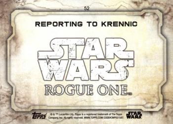 2016 Topps Star Wars Rogue One Series 1 - Blue Squad #52 Reporting to Krennic Back