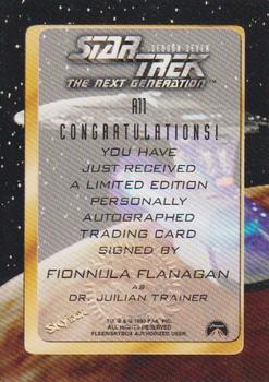 1999 SkyBox Star Trek: The Next Generation Season 7 - Autograph Series #A11 Fionnula Flanagan Back