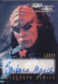 1999 SkyBox Star Trek: The Next Generation Season 7 - Autograph Series #A16 Barbara March Front