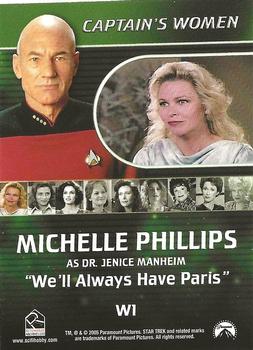 2005 Rittenhouse The Quotable Star Trek: The Next Generation - Captain's Women #W1 Michelle Phillips Back