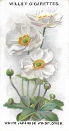 1910 Wills's Old English Garden Flowers #8 White Japanese Windflower Front
