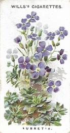 1910 Wills's Old English Garden Flowers #11 Aubrietia Front