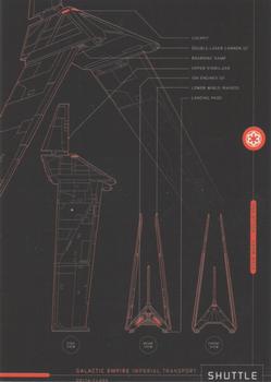 2016 Topps Star Wars Rogue One Series 1 - Blueprints of Ships and Vehicles #NNO Krennic's Imperial Shuttle Front