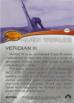 2000 SkyBox Star Trek Cinema 2000 - Alien Worlds #AW07 Veridian III Back