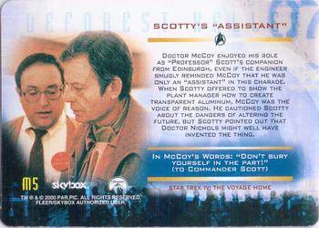 2000 SkyBox Star Trek Cinema 2000 - Dr. McCoy: A Tribute #M5 Scotty's 