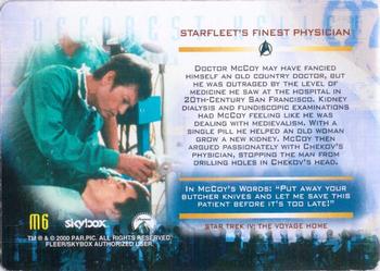 2000 SkyBox Star Trek Cinema 2000 - Dr. McCoy: A Tribute #M6 Starfleet's Finest Physician Back
