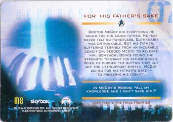 2000 SkyBox Star Trek Cinema 2000 - Dr. McCoy: A Tribute #M8 For His Father's Sake Back