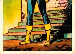 1984 Leaf Marvel Super Heroes Secret Wars Stickers #66 Cyclops Front