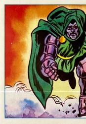 1984 Leaf Marvel Super Heroes Secret Wars Stickers #92 Doctor Doom Front