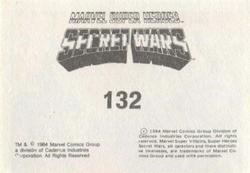 1984 Leaf Marvel Super Heroes Secret Wars Stickers #132 Mysterio Back