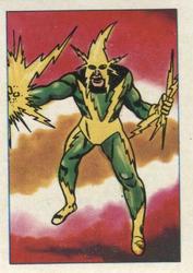 1984 Leaf Marvel Super Heroes Secret Wars Stickers #142 Electro Front