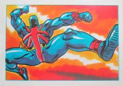 1984 Leaf Marvel Super Heroes Secret Wars Stickers #152 Union Jack Front