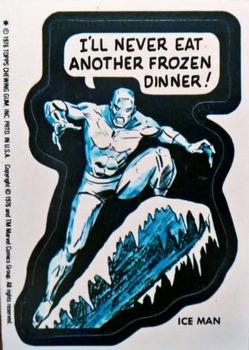 1976 Topps Marvel Super Heroes Stickers #NNO Ice Man Front