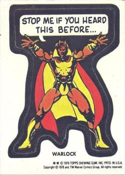 1976 Topps Marvel Super Heroes Stickers #NNO Warlock Front