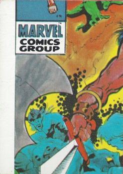 1976 Topps Marvel Super Heroes Stickers - Conan Puzzle & Checklist #NNO Conan / middle left puzzle piece Front