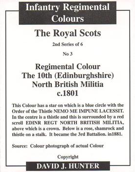 2007 Regimental Colours : The Royal Scots (The Royal Regiment) 2nd Series #3 Regimental Colour Edinburgh Militia c.1801 Back