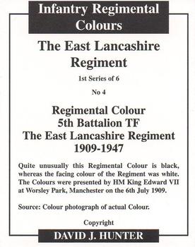 2007 Regimental Colours : The East Lancashire Regiment 1st Series #4 Regimental Colour 5th Battalion TF 1909-1947 Back