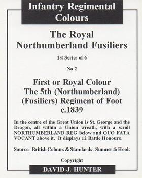 2005 Regimental Colours : The Royal Northumberland Fusiliers #2 First or Royal Colour 5th Foot c.1839 Back