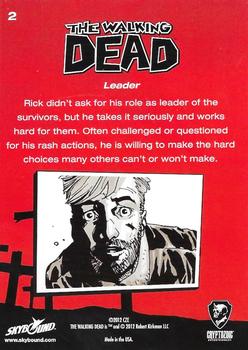 2012 Cryptozoic The Walking Dead Comic Book #2 Leader Back