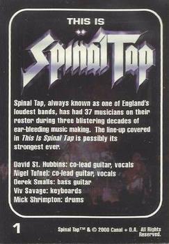 2000 NECA/Canal This Is Spinal Tap #1 Spinal Tap band Back