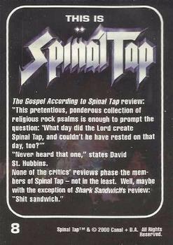 2000 NECA/Canal This Is Spinal Tap #8 The Gospel According to Spinal Tap review Back