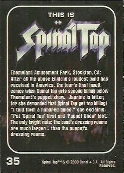 2000 NECA/Canal This Is Spinal Tap #35 Themeland Amusement Park, Stockton, CA. Back
