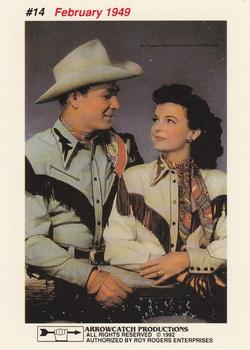 1992 Roy Rogers King of the Cowboys #14 February 1949 Back