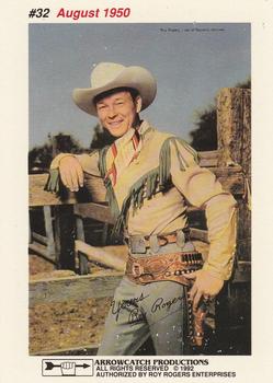1992 Roy Rogers King of the Cowboys #32 August 1950 Back