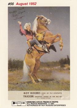 1992 Roy Rogers King of the Cowboys #56 August 1952 Back