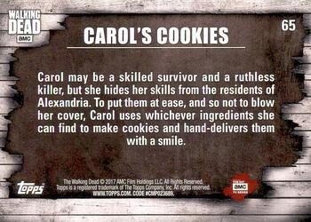 2017 Topps The Walking Dead Season 6 #65 Carol’s Cookies Back