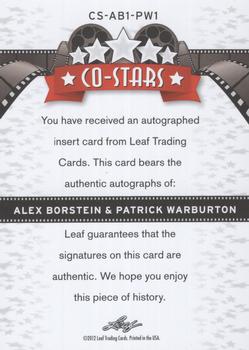 2012 Leaf Pop Century Signatures - Co-Stars #CS-AB1-PW1 Alex Borstein / Patrick Warburton Back